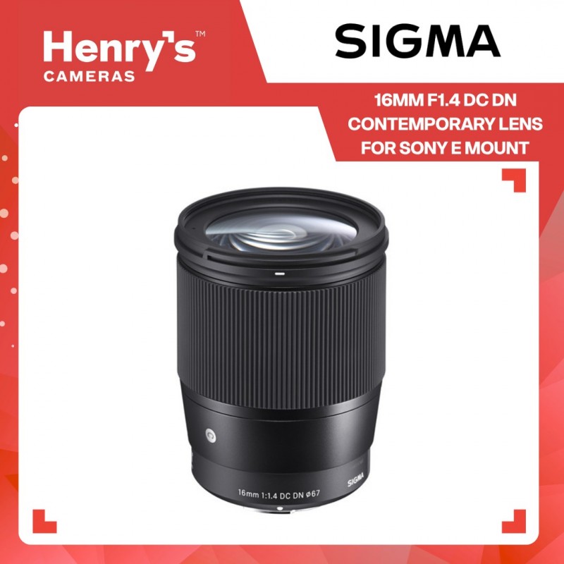 SIGMA 16MM F1.4 DC DN CONTEMPORARY LENS FOR SONY E MOUNT [ONLINE